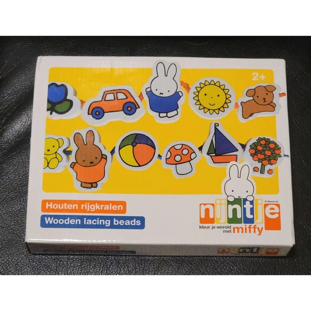 NEW Nijntje MIFFY Wooden Lacing Beads for Toddlers Bambolino Toys Netherlands